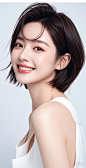 迷人短发美女 (3)