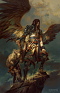 Sariel, Angel of the Waning Moon, Peter Mohrbacher : Part of my fallen angel series from www.angelarium.net