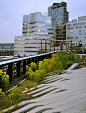 IAC Building (2007) and 100 11th Ave seen from the High Line Park in the Meat Packing District