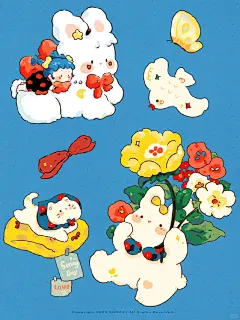 粉与蓝是真的太喜欢了❤️素材篇26小众贴纸 - 小红书