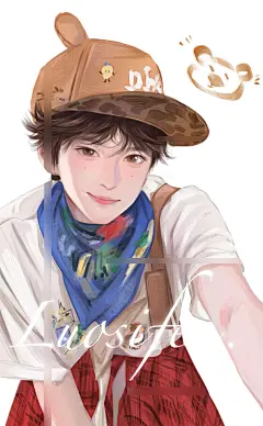 画下小这个原图好萌啊，感觉像青春男大，有点子可爱在身上还有这个痣好特别，还是第一次见到耶，真的好特别#梓渝 #顺狠 #procreate绘画 #萌物 #画画@卷个螺蛳粉，采集@屿堍