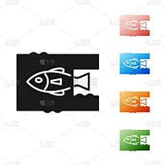 塑胶,环境,绘画插图,鱼类,概念,海洋,矢量,图标,白色背景