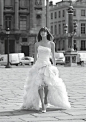 im definitely getting wedding dress like this: short in front, long in the back