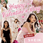 Photo by MY.SHEIN.COM on February 13, 2023. May be an image of 3 people, people standing and text that says 'V Day With Love, SHEIN'.