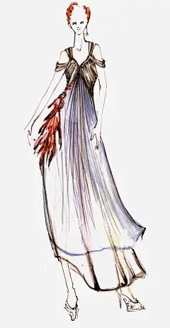 性感礼服设计插画稿_新图网 https://ixintu.com 手绘女装 女装模特插画 手绘礼服设计