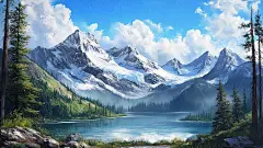 宽屏风景画风景壁纸山水高清模板免费下载-趣麦麦图