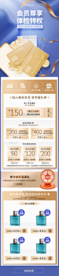 会员专享服务VIP蓝色系营销长图设计