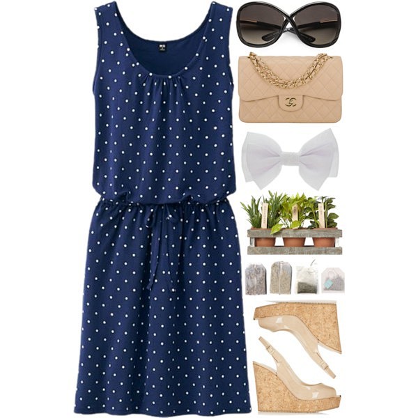 #PolkaDots #navy #bl...