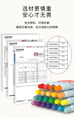 mideer弥鹿蜡笔水溶性可水洗儿童画笔安全无毒6色12色24色36色幼儿园彩笔炫彩彩绘彩色宝宝婴儿绘画旋转画棒-tmall.com天猫