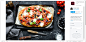 Homemade pizza on dark stone background, table top view / 500px