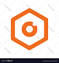Hexa spy iconic logo file vector image on VectorStock