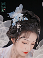【蝉鸣知夏】蝶梦.其三 真丝蝴蝶软簪古风汉服头饰烫花原创设计-淘宝网
