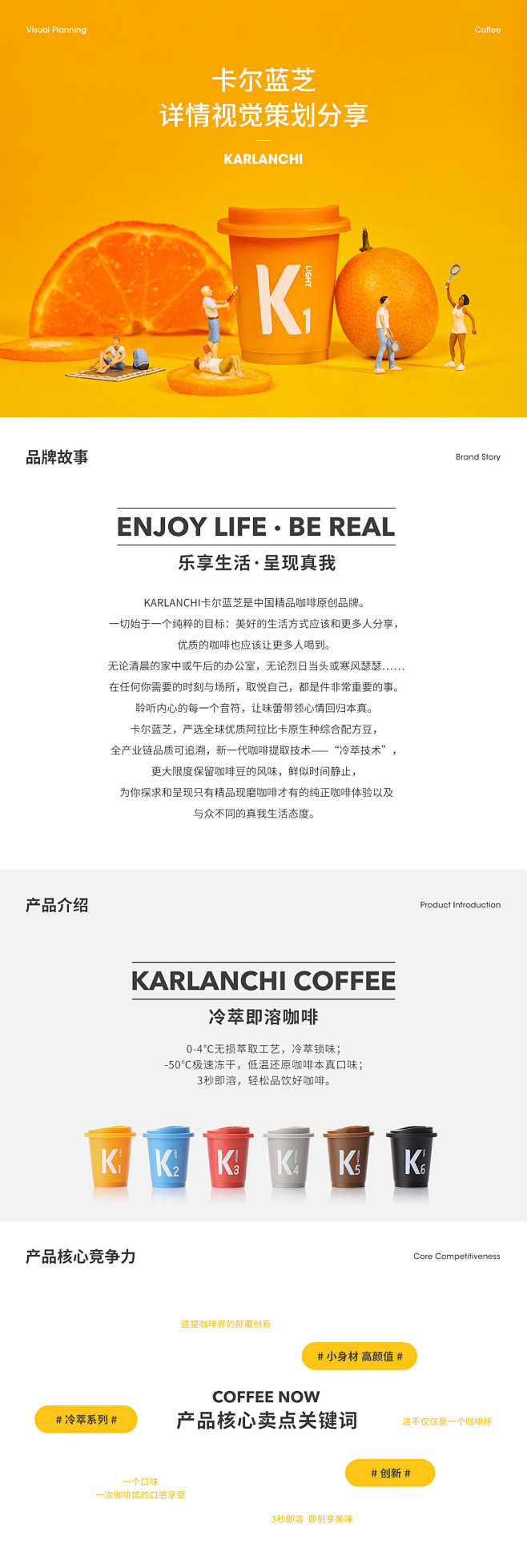 【卡尔蓝芝】咖啡页面设计+拍摄+策划