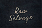 优雅手写英文商务广告海报LOGO产品包装封面设计字体素材 Raw Selvage