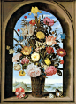 16世纪油画里的插花艺术。巴洛克风格画家 Ambrosius Bosschaert