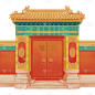 中国风-国潮建筑元素贴纸1