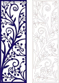 蓝色植物镂空花纹和线描图果子|花边|花边素材|花纹|花纹素材|蓝色花纹|镂空花纹|矢量素材|线描图|叶子|植物
