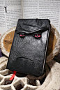 Mythical Beast Book Black leather with Red by AbbotsHollowStudios,: 