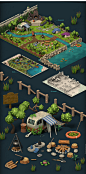 Isometric 3D Game Sprites – Manor Cafe : More than 500 Isometric Illustrations done for Manor Cafe game by Gamegos.