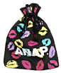 ANAP(アナップ)のANAP ﾛｺﾞﾌﾟﾘﾝﾄ巾着(その他小物)|ブラック