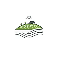 线条农场房子素材图AI图
