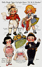 [h1]可爱复古换装纸娃娃dolly dingle paperdoll手账素材画集插画-淘宝网