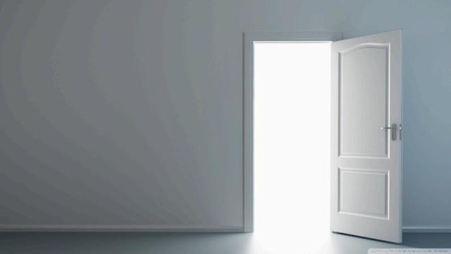 简约打开的一扇门高清大图_电脑桌面壁纸下...