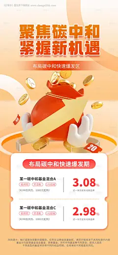 编号：20230804022132705【享设计】源文件下载-3D科技碳中和金融理财产品营销海报
