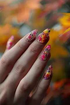 创意手部美甲图片摄影图
