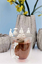 Amazon.com: Kikkerland Jiang Taigong Tea Bag Holder (Set of 4), White: Kitchen & Dining