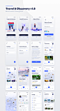 Travel & Discovery UI Kit - UI Kits : Started as a personal passion project this UI Kit will help you kick-start your Travel-related app. The design is flexible and can be adopted for social or dating applications. You will find 44 total screens with 