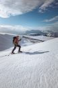 偏远地区的滑雪者在挪威免费图片