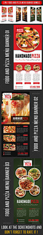 3 in 1 Food And Pizza Menu Banner Bundle食品和披萨饼菜单素材-淘宝网