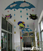 清新雅致幼儿园走廊吊饰图片—土拨鼠装饰设计门户