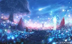 #二次元ACG动漫#P站画师防人（id=211515）的插画作品，梦幻般的美景