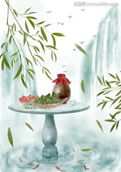 作品专题-「古风场景插画图片下载」浪漫唯美水彩画_手绘言情小说封面插图_汇图网huitu.com,汇图网www.huitu.com