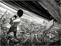 Nico Delort的黑白插画