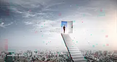科技空间商务男士纵观世界虚拟空间地产海报PSD素材_城市地产_乐分享素材网_psd素材_平面素材_png素材_免费素材_ppt模板_共享素材平台