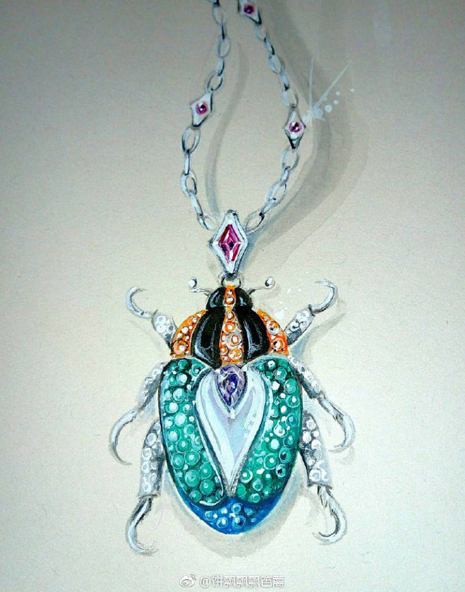 法国传统珠宝手绘 By laura M...