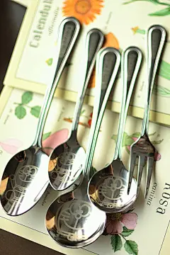 特 哆啦A梦 机器猫 叮当 卡通不锈钢勺子/调羹/叉子/水果叉/餐具