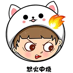 猫小北表情包-怒火中烧