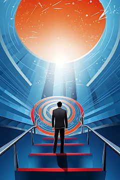 企业文化坚持彩色扁平风插画