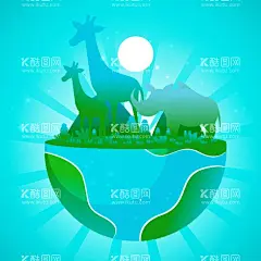 卡通动物背景  - 源文件下载【酷图网】动物背景,动物插图,卡通背景,野生动物,背景壁纸,卡通动物,动物保护