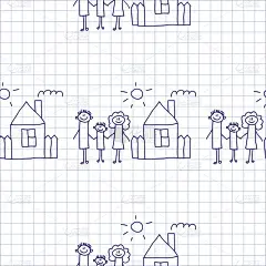 无缝彩色矢量图案。