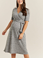 Fit and Flare Wrap Maternity Dress