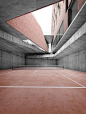 Architecture we like / Tennis court / Red / Intefrated / Sports architecture/ at inspiration