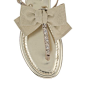 Gold Coarse Metallic Suede Flat Sandals with Grosgrain Bow and Crystal Stars | Wren | Spring Summer 15 | JIMMY CHOO Shoes