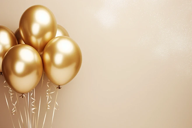 Gold balloons bunch ...