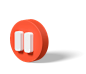 3d pause icon angle view
