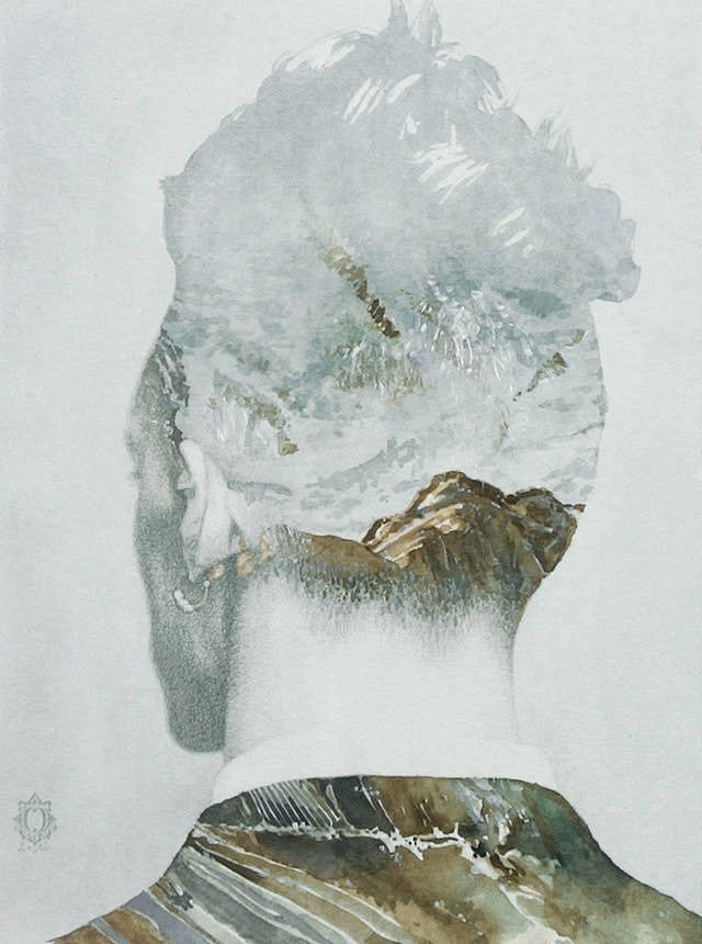 【插画设计】双重曝光的画作，别有一番风味...